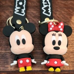 Mickey and Minnie Mouse Keychain Duo